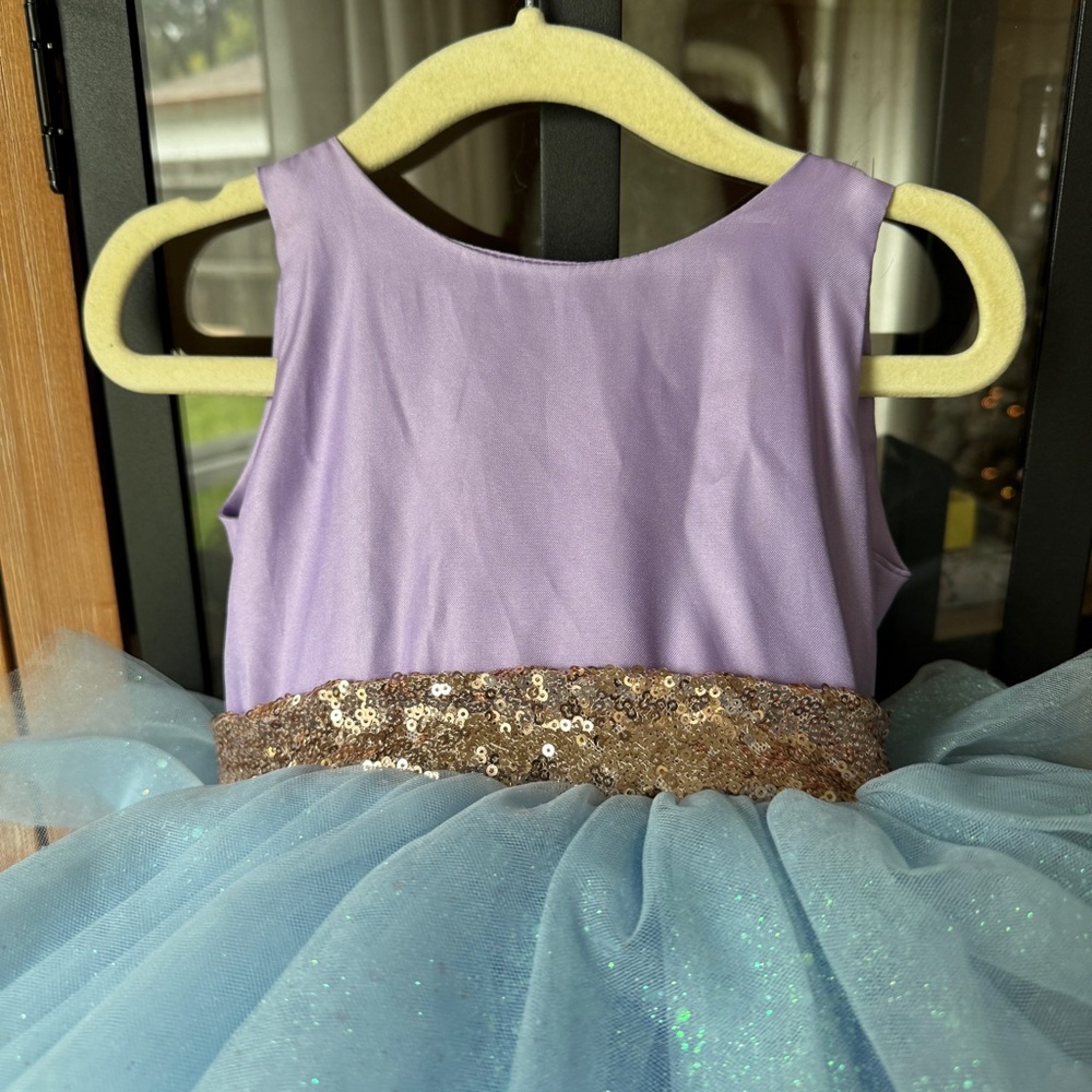 Itty Bitty Toes dress tulle Arabella Unicorn Gown toddler birthday bow glitter - Picture 4 of 9